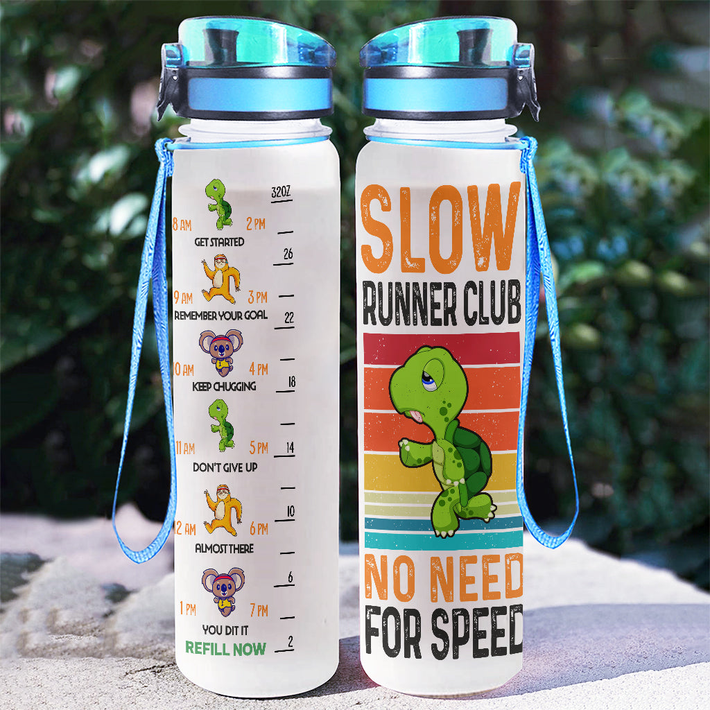 Slow Runner Club - Gourde personnalisée pour suivre l'hydratation en course à pied