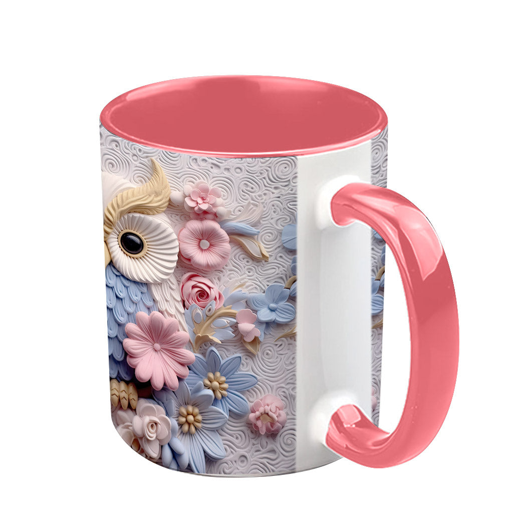 Beautiful Owl - Owl gift for boyfriend, girlfriend - Personalized Accent Mug
