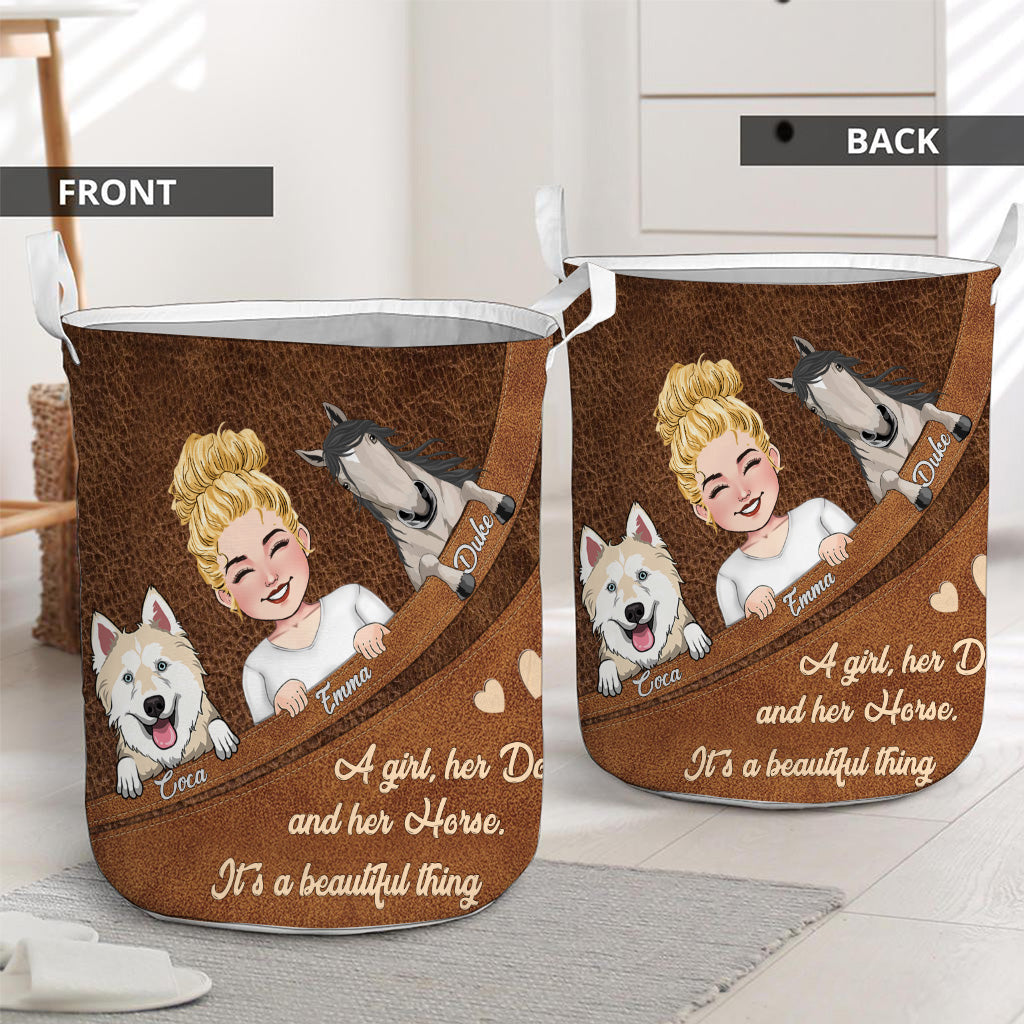 Quelle belle chose ! - Cadeau pour amoureux des chiens et des chats - Panier de rangement personnalisé