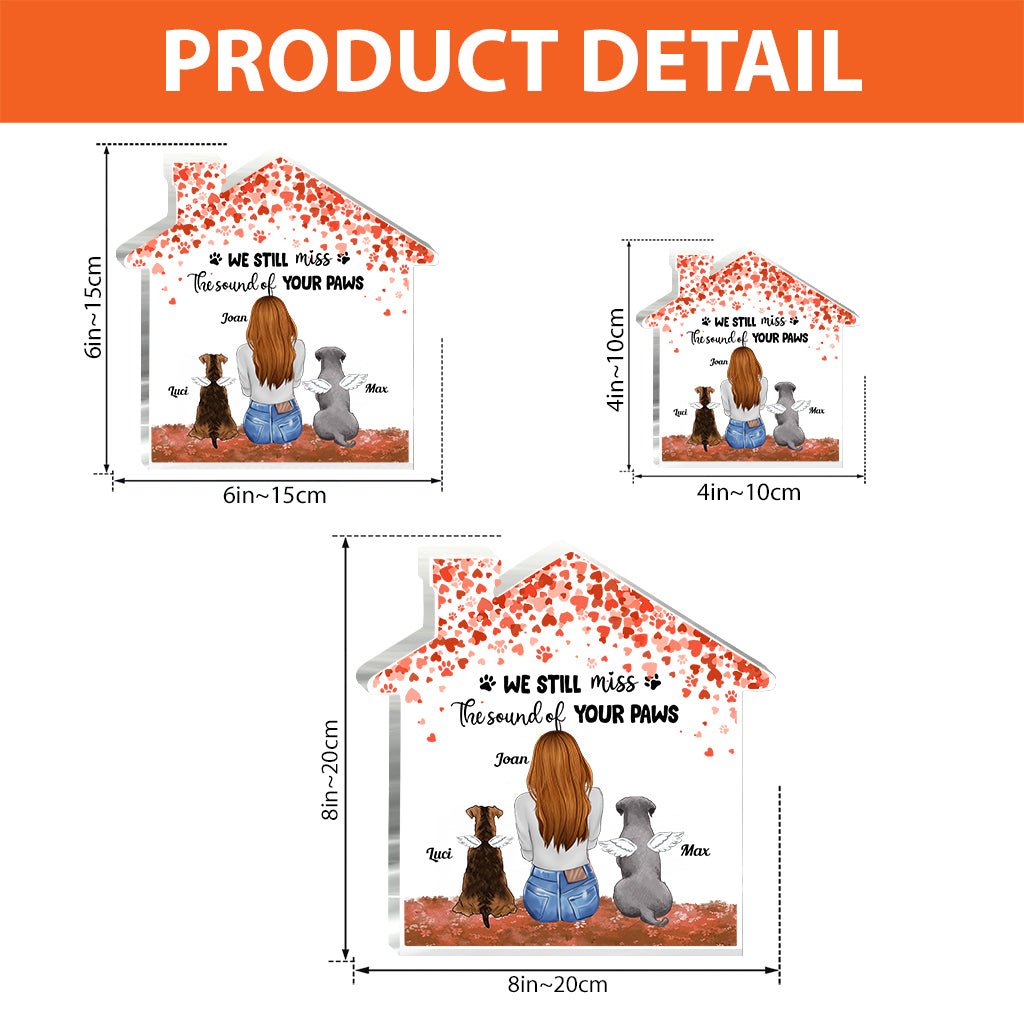 À jamais dans mon cœur - Cadeau pour la perte d'un chien - Plaque acrylique personnalisée