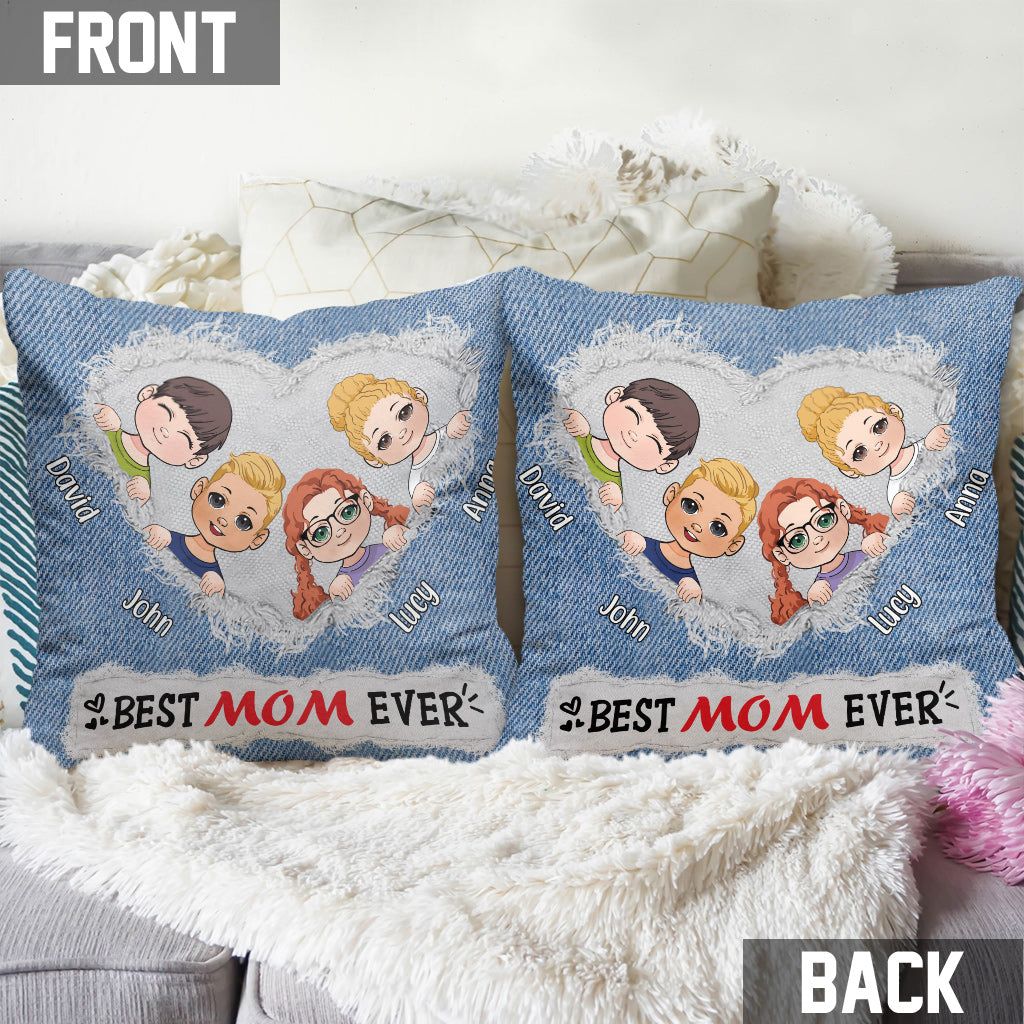 Best Mom Ever - Personalized Mother Throw Pillow