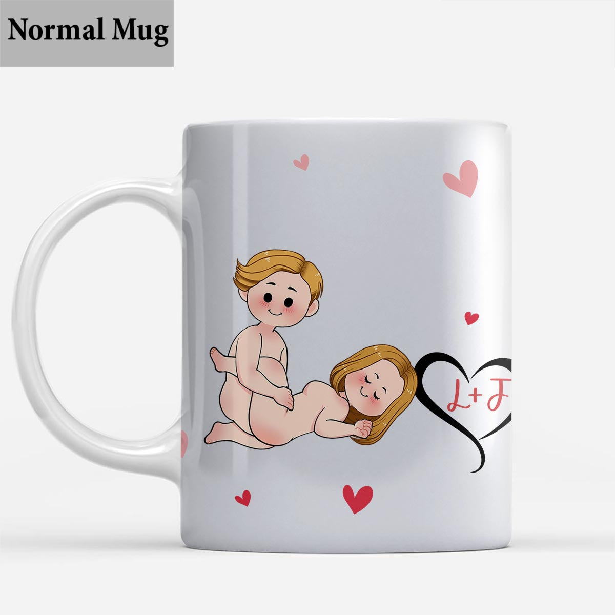 J'aime sa barbe, j'aime ses fesses - Mug personnalisé pour couple