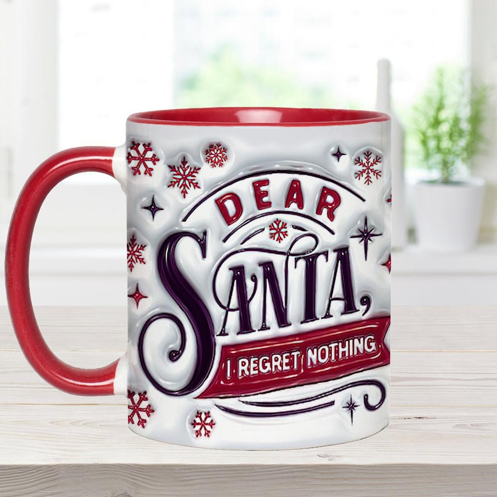 Cher Père Noël, je ne regrette rien - Mug de Noël personnalisé