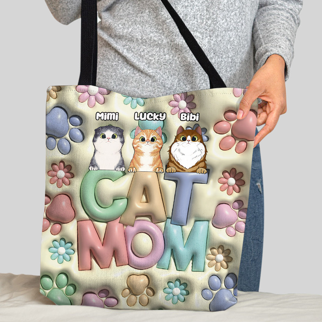 Cat Mom - Personalized Cat Tote Bag