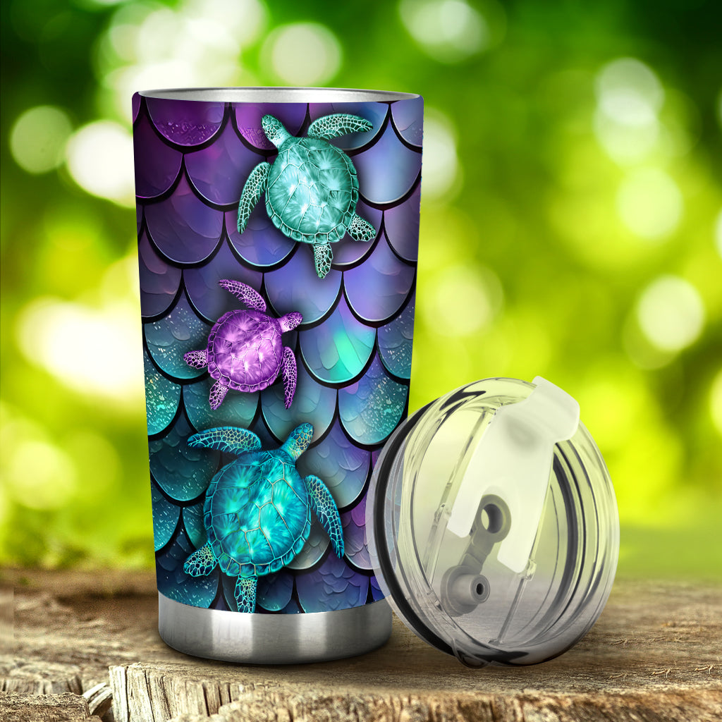 Gobelet personnalisé « Tortue marine » à la plage - Amoureux de la mer