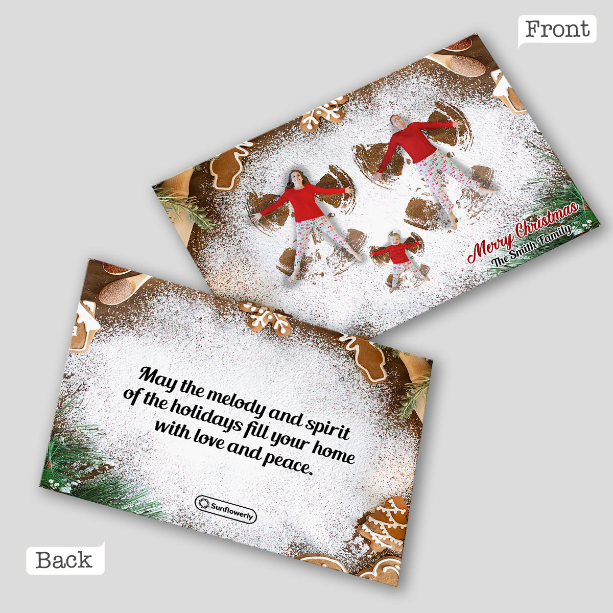 Joyeux Noël - Carte de vœux familiale personnalisée