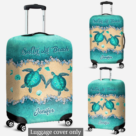 Salty Lil' Beach - Housse de valise personnalisée en forme de tortue