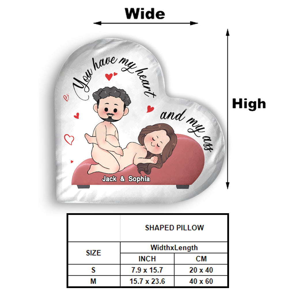 Thank For All The Orgasms - Personalized Couple Shaped pillow