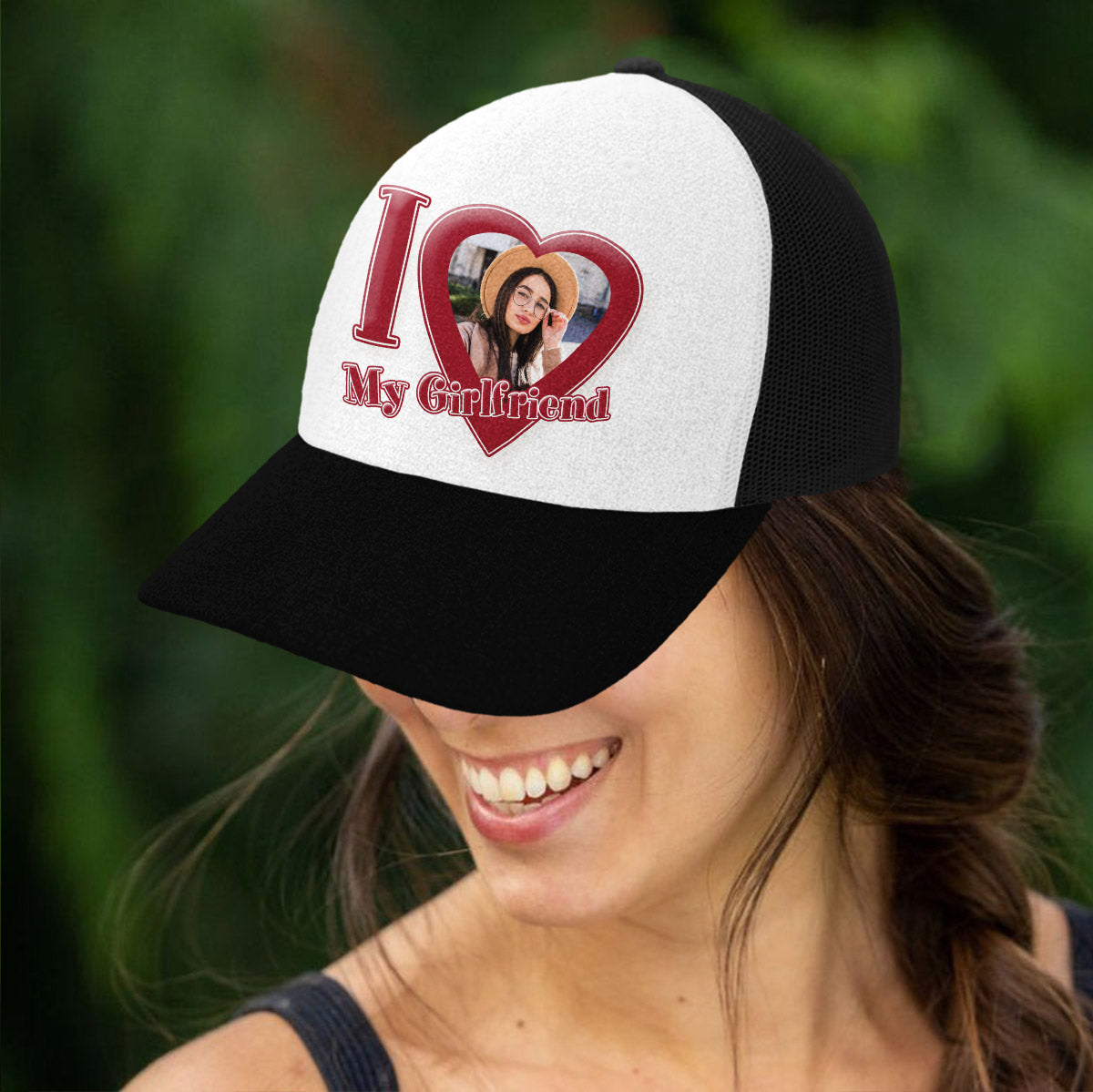 J'aime ma copine/mon copain/ma femme... - Casquette trucker personnalisée pour couple