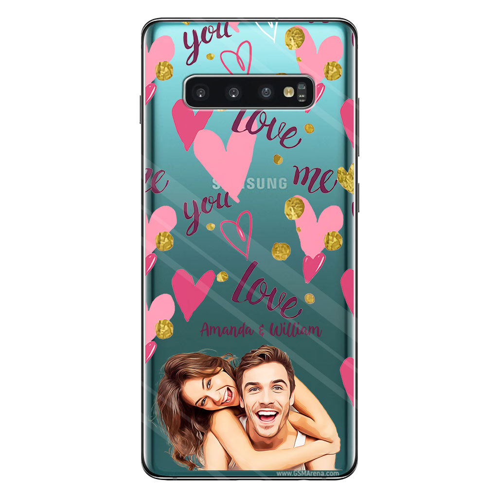 Je suis à toi - Coque de téléphone transparente personnalisée pour couple