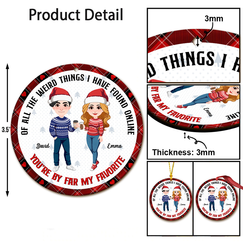 Tu es de loin mon/ma préféré(e) - Ornement personnalisé pour couple