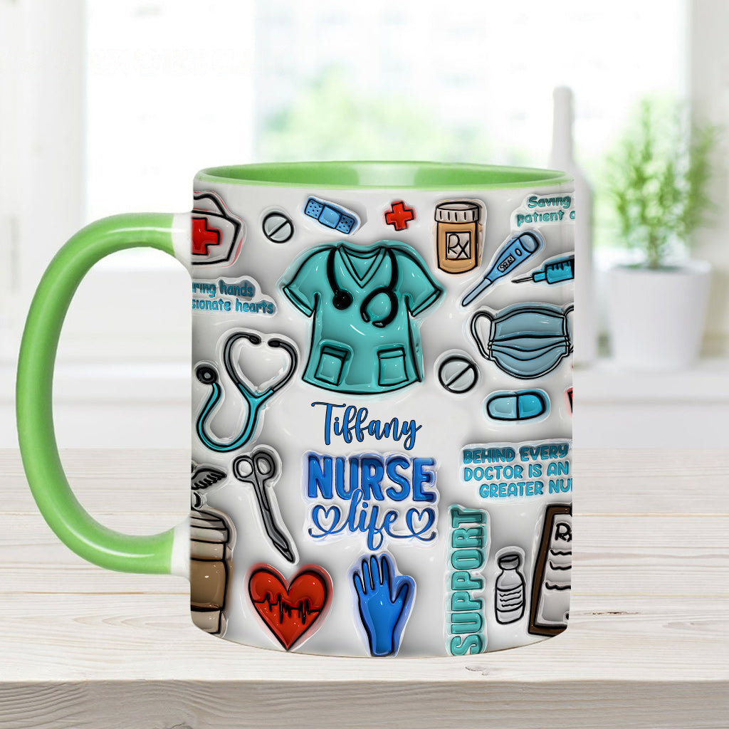Vie d'infirmière - Mug personnalisé « Infirmière »