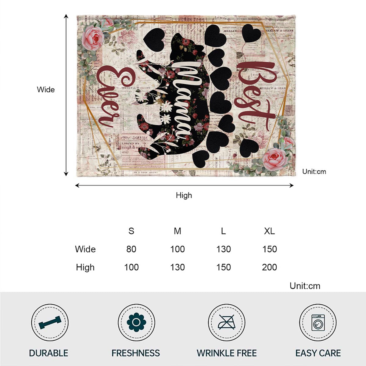 Meilleure mamie du monde - Cadeau pour maman, grand-mère - Couverture personnalisée