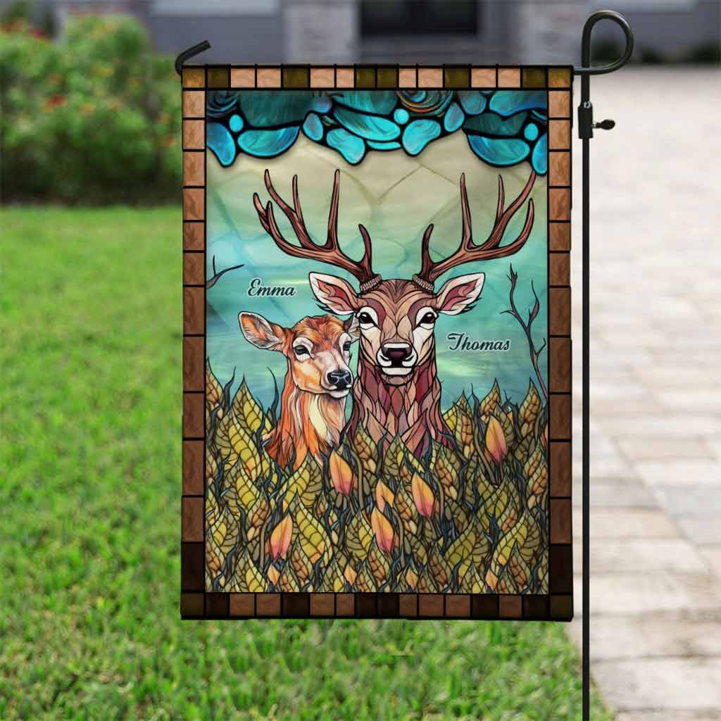 Toi et moi, on gère ! - Drapeau de jardin personnalisé sur le thème de la chasse