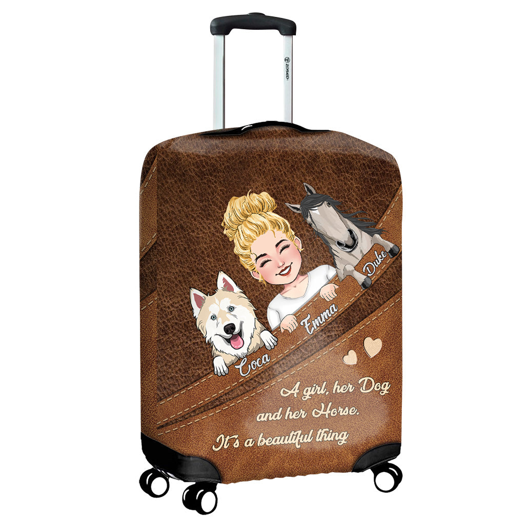 Quelle belle chose ! - Cadeau pour amoureux des chiens et des chats - Housse de bagage personnalisée