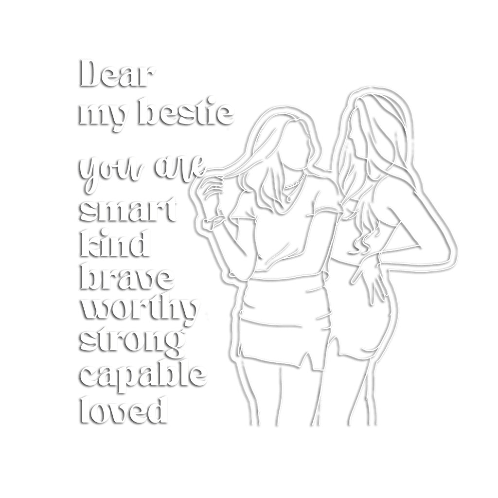 Ma meilleure amie, tu es vraiment formidable ! - Autocollant personnalisé découpé à la forme - Affirmation - Autocollant personnalisé pour ma meilleure amie