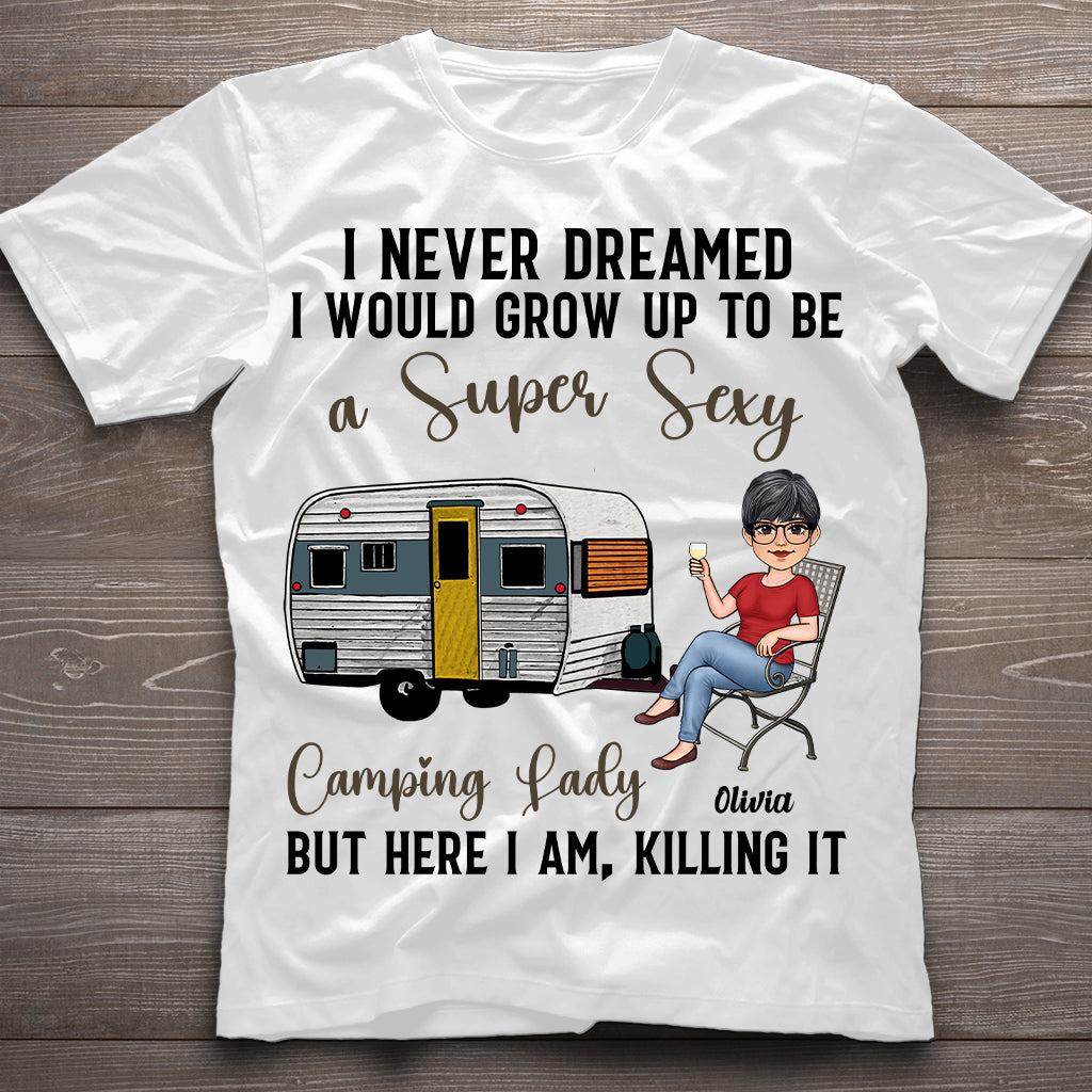 Camping Lady - Personalized Camping T-shirt & Hoodie