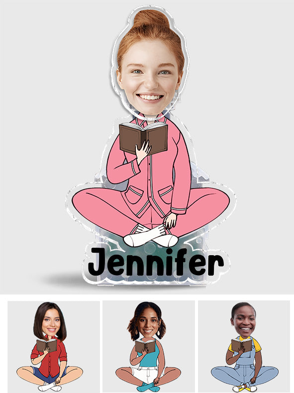 Juste une fille qui aime les livres - Livre personnalisé avec tête qui secoue