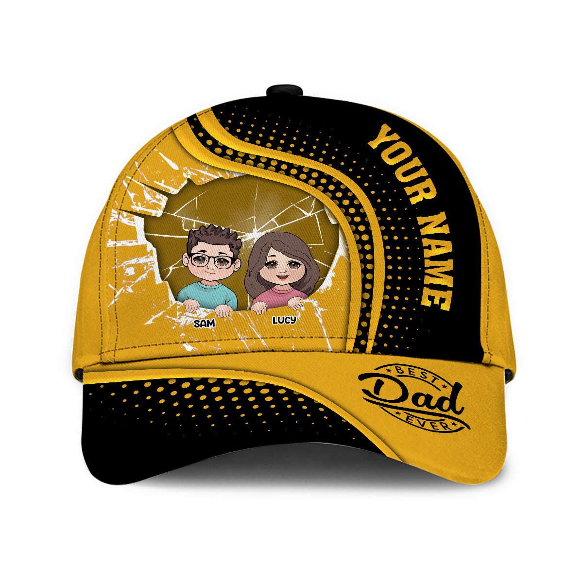 Meilleur papa du monde - Casquette classique personnalisée pour papa