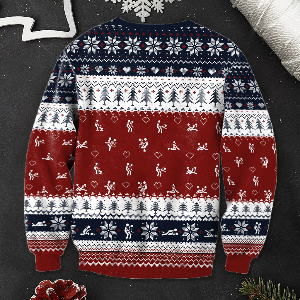 J'aime ses bonbons à la menthe, il aime sa canne de Noël - Pull moche personnalisé pour couple