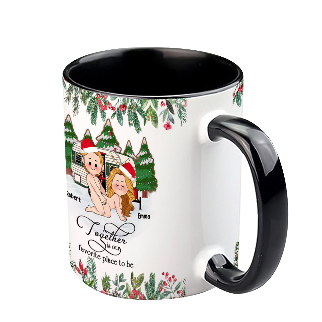 Together Is Our Favorite Place To Be - Personalized Camping Accent Mug