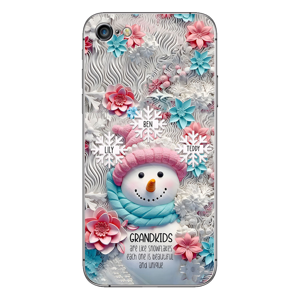 Les petits-enfants sont comme des flocons de neige - Cadeau pour grand-mère - Coque de téléphone personnalisée