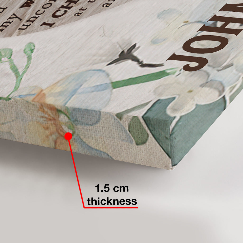 Je te choisis - Toile et affiche de chasse personnalisées