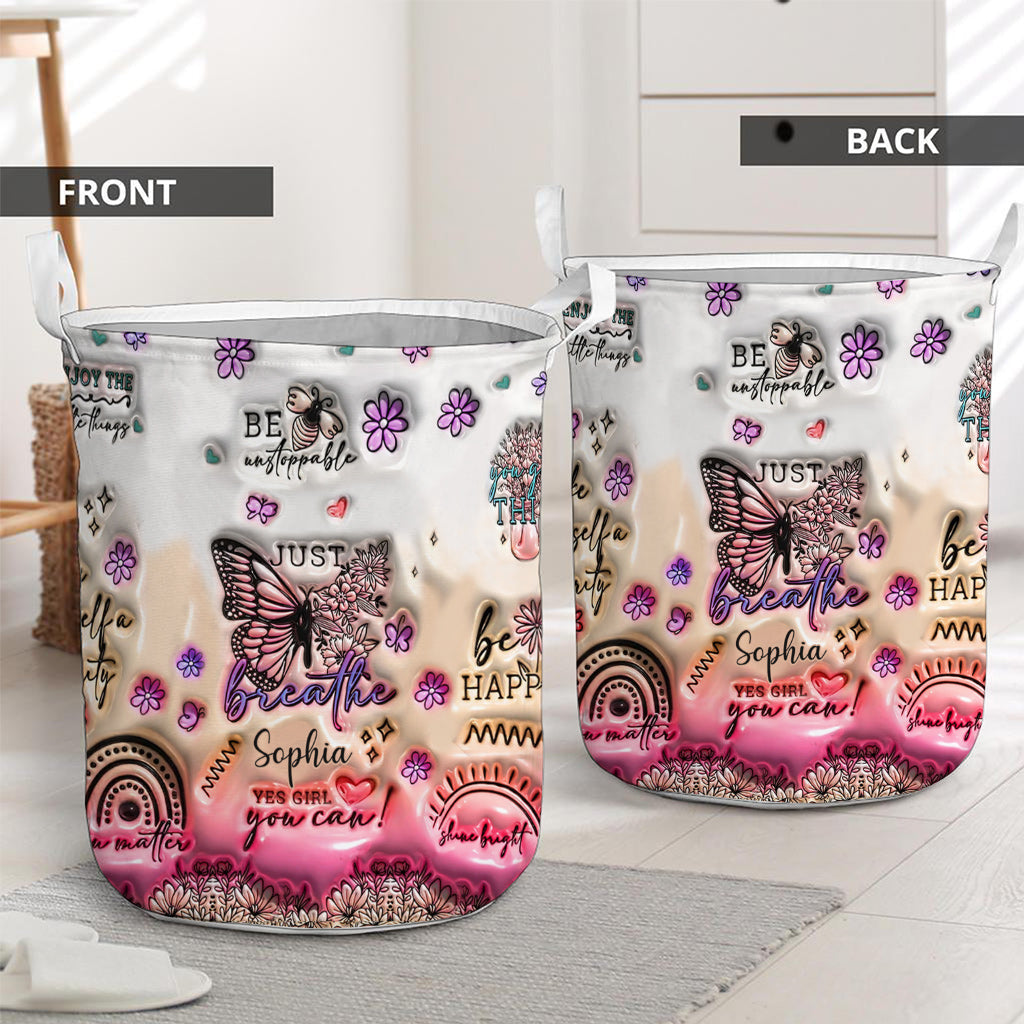 Papillon à affirmations positives - Panier de rangement papillon personnalisé