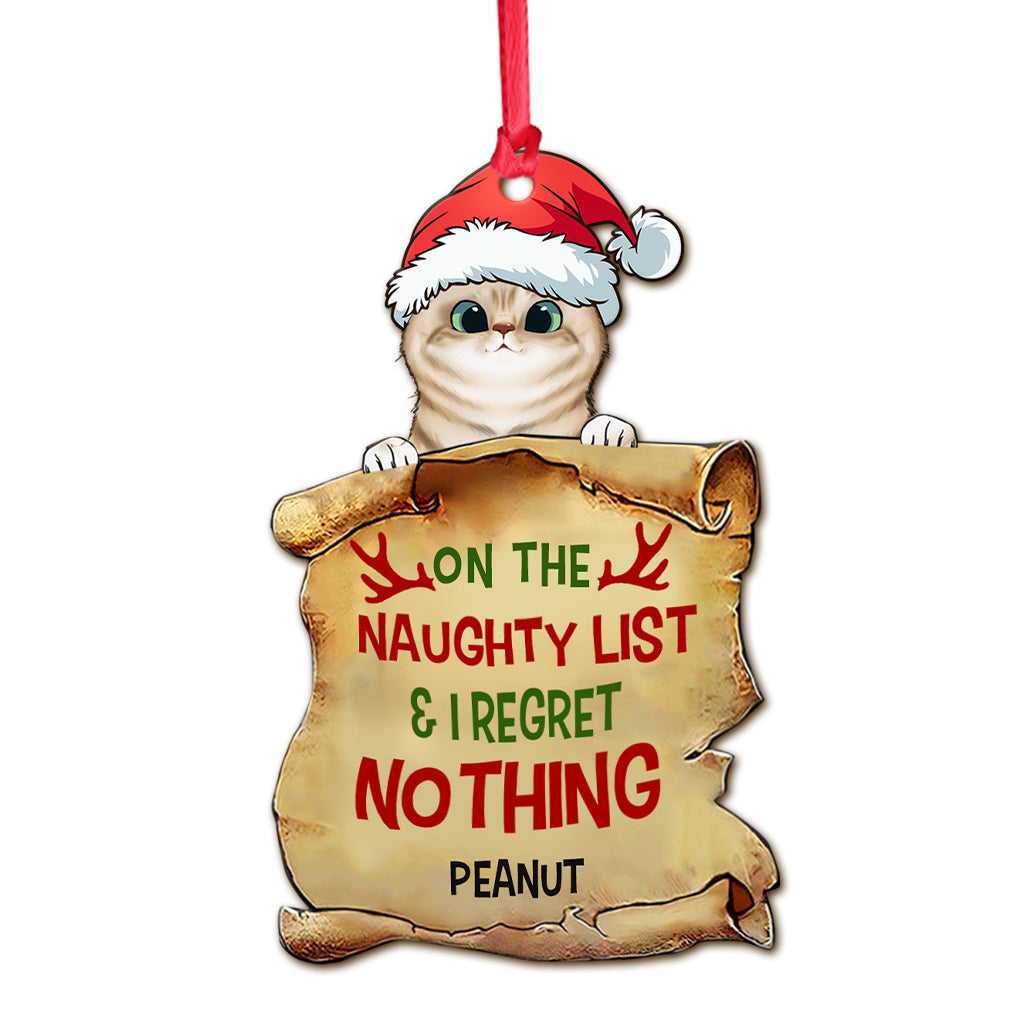 Naughty List - Personalized Cat Ornament
