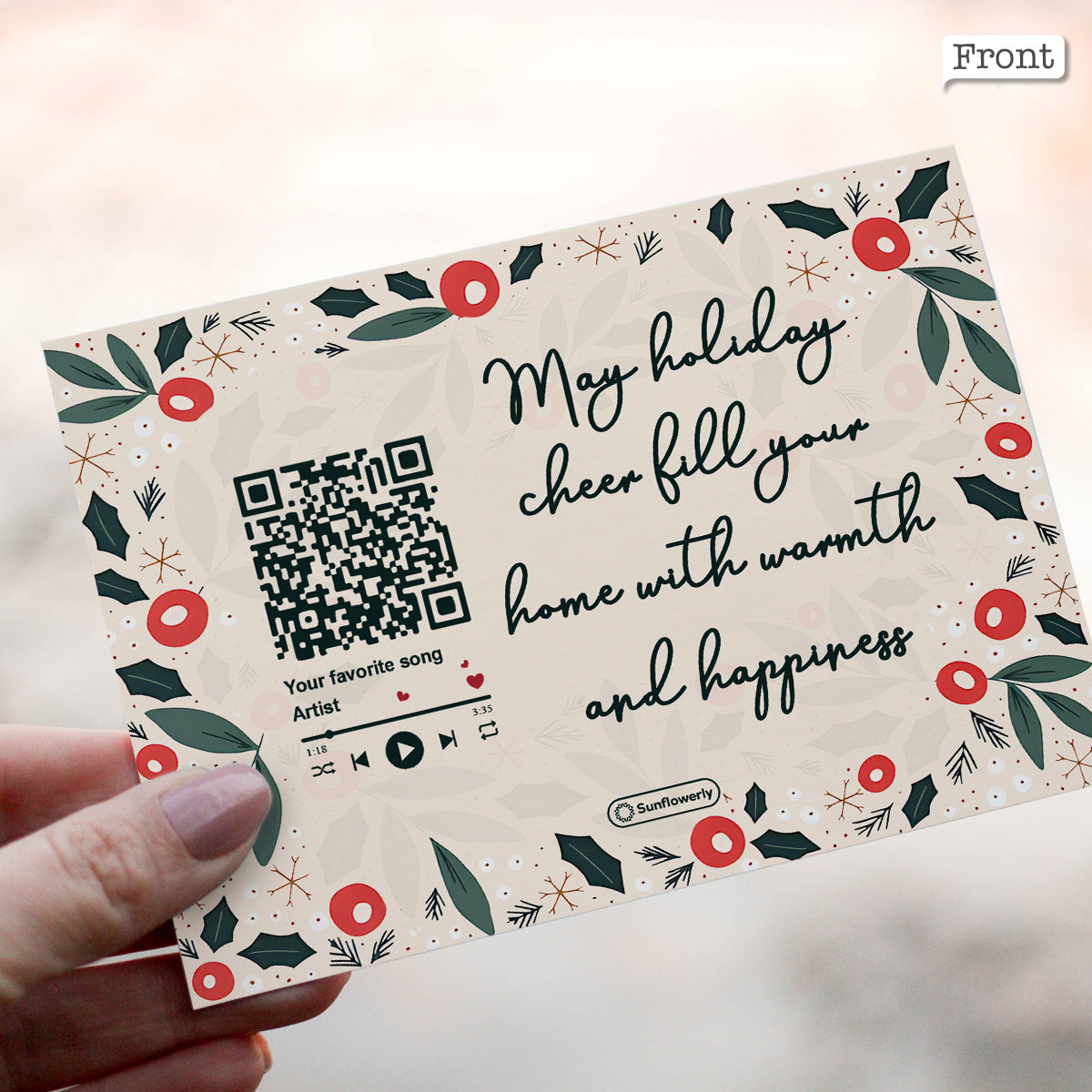 Joyeux Noël - Carte de vœux familiale personnalisée