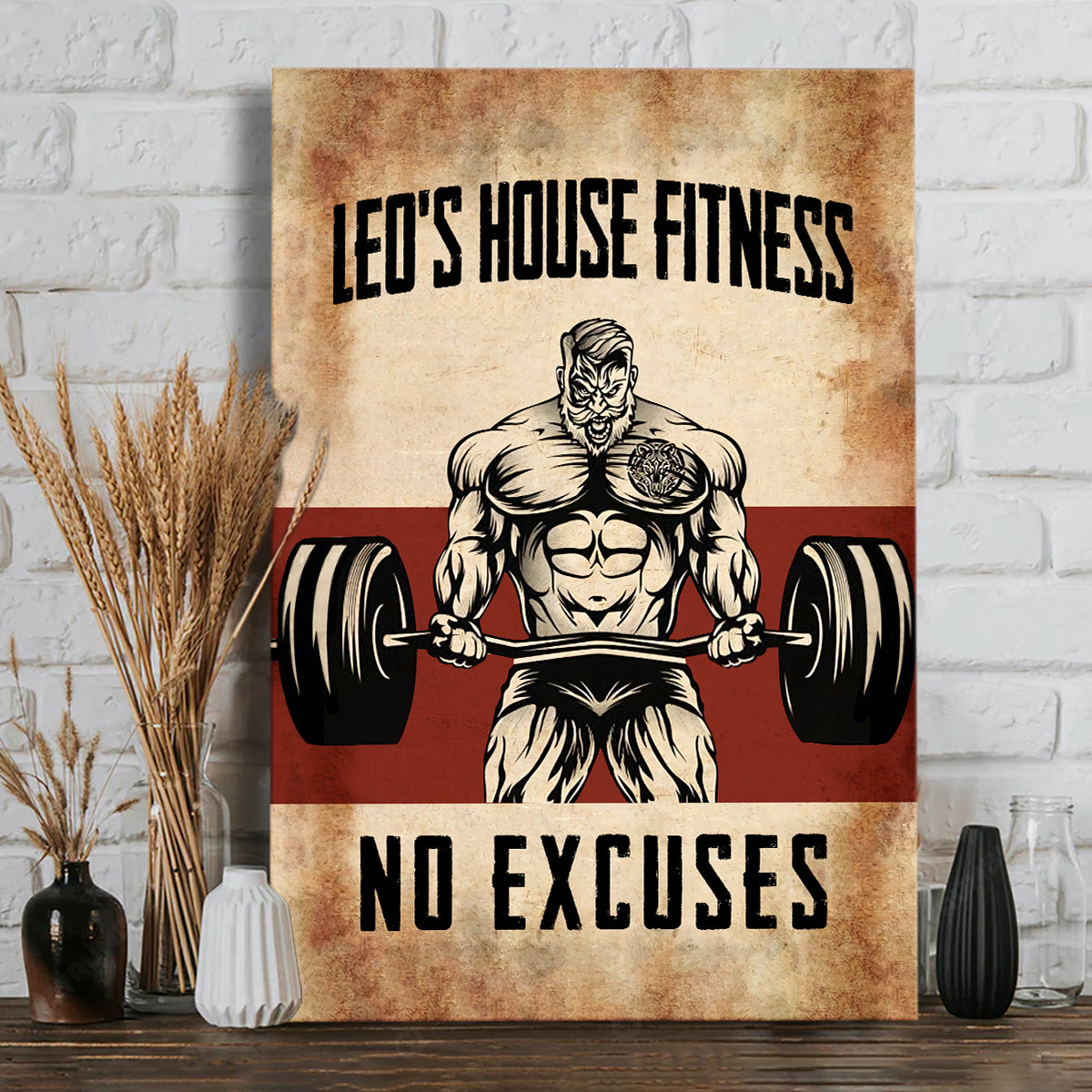 Pas d'excuses - Toile et affiche de fitness personnalisées