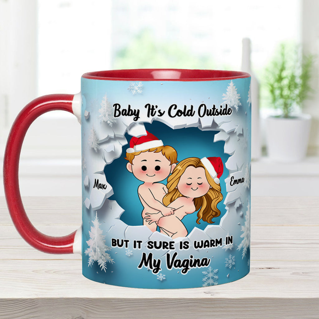 Baby It's Cold Outside - Personalized Couple Accent Mug