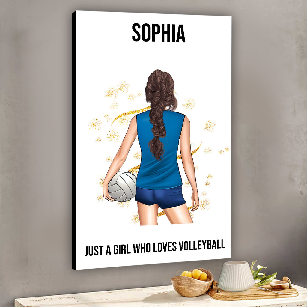 Une fille qui adore le volley-ball - Toile et affiche de volley-ball personnalisées