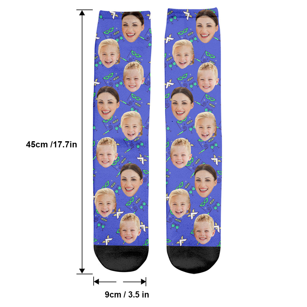 Chaussettes personnalisées pour maman - Motifs de fête personnalisés