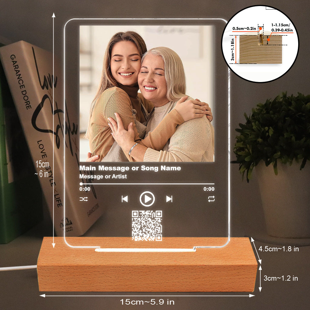 Sentimental Gifts For Bonus Mom - Gift for mom - Personalized Shaped Plaque Light Base