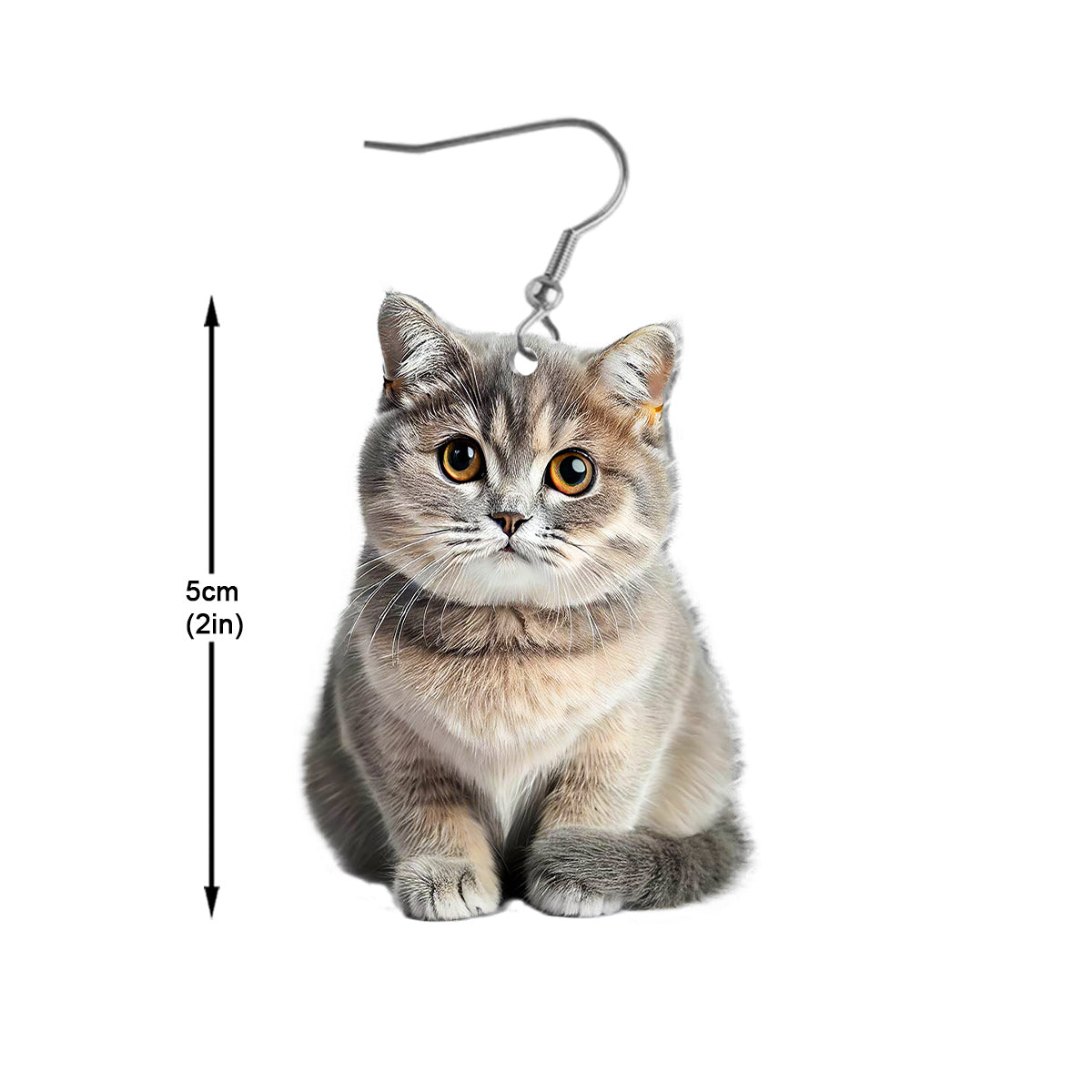 Boucles d'oreilles photo personnalisées - Cadeau pour les amoureux des chats et des chiens - Boucles d'oreilles personnalisées