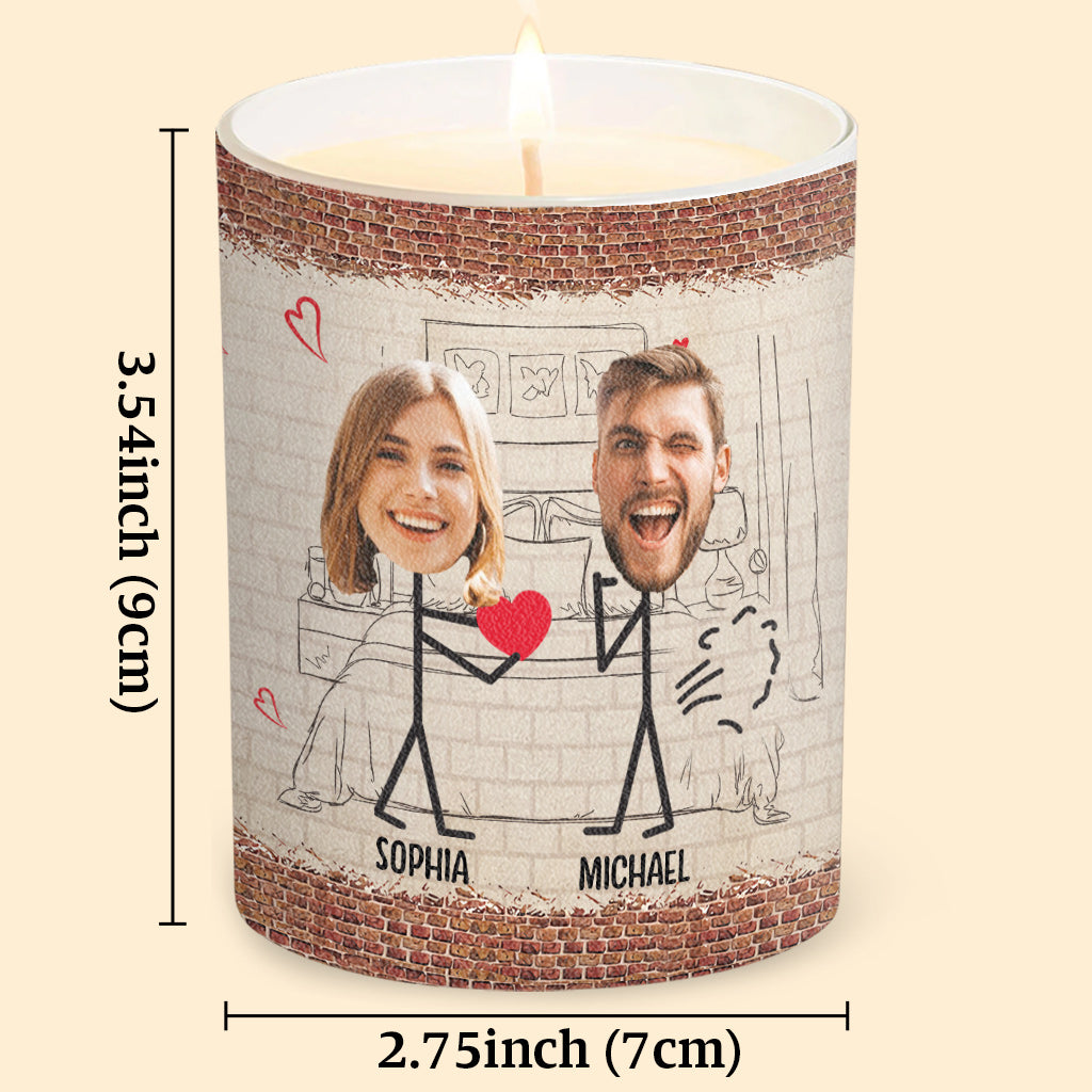 Votre pet pue - Bougie personnalisée pour couple avec couvercle en bois