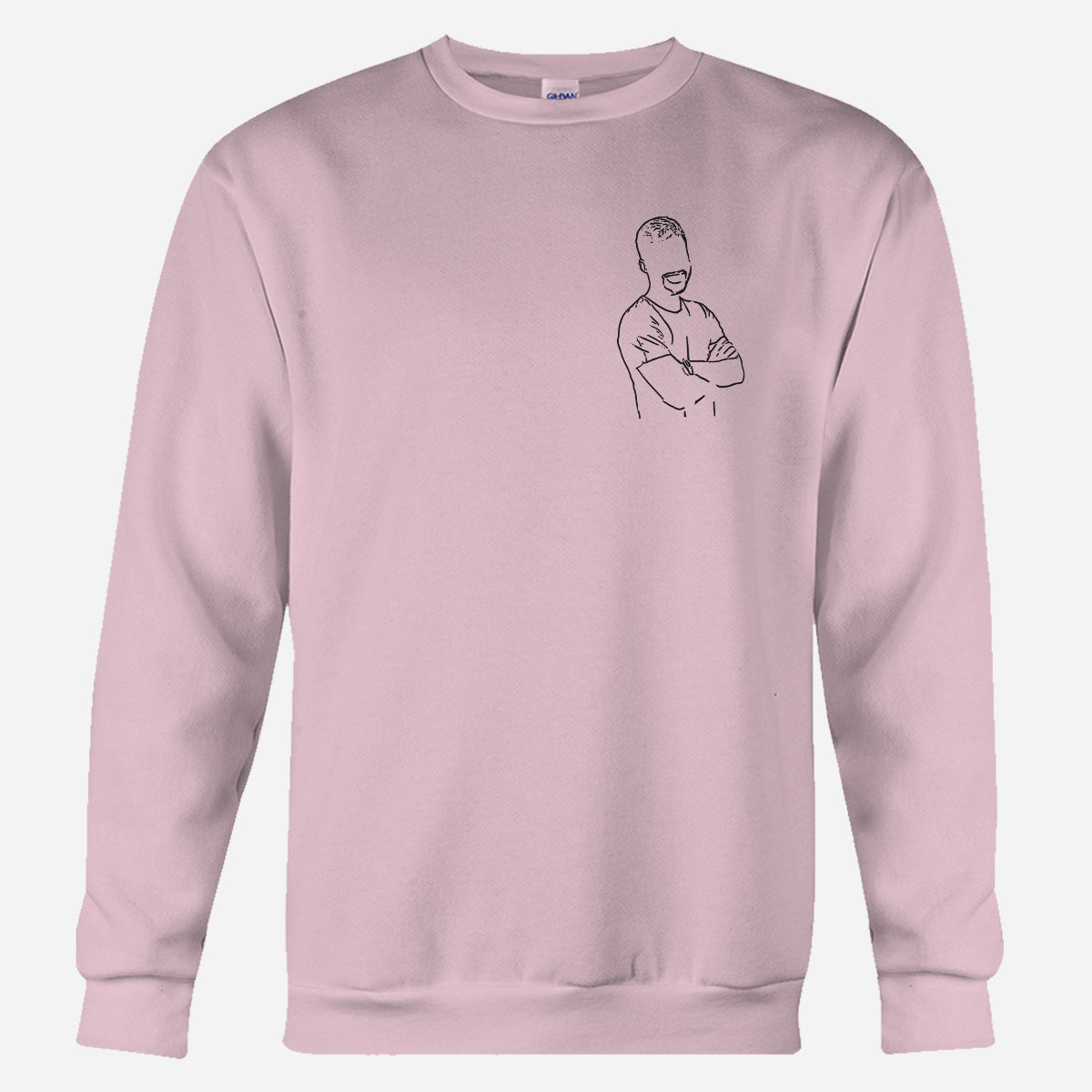 Custom Line Art - Personalized grandson Embroidered Sweater