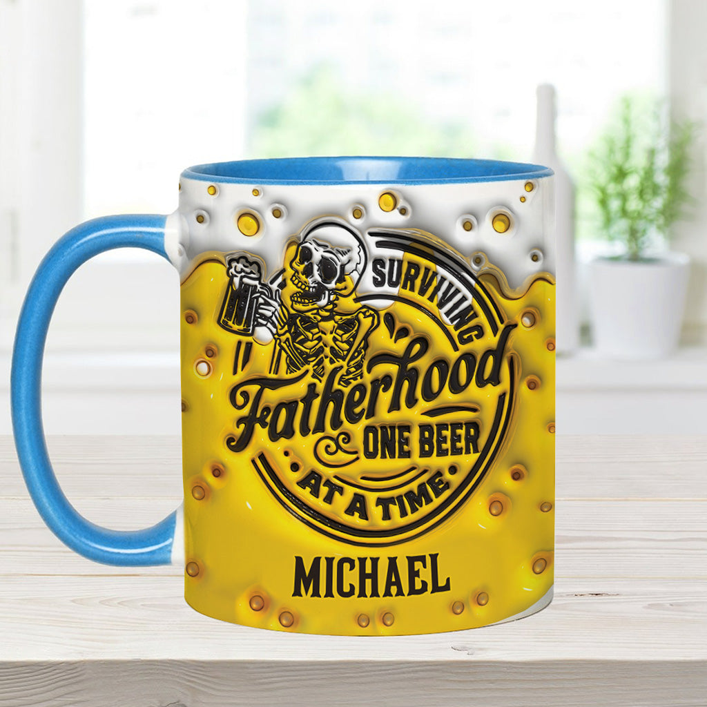Survivre à la paternité - Mug personnalisé pour papa