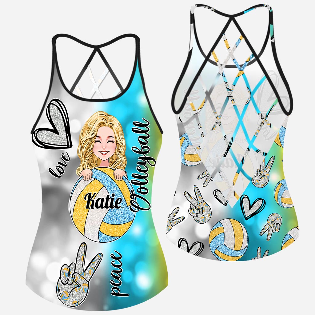 Maman de volley-ball cool - Débardeur de volley-ball personnalisé à croix