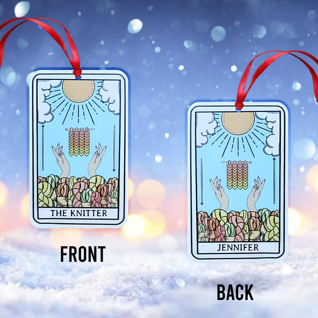 La Tricoteuse - Ornement de tricot personnalisé