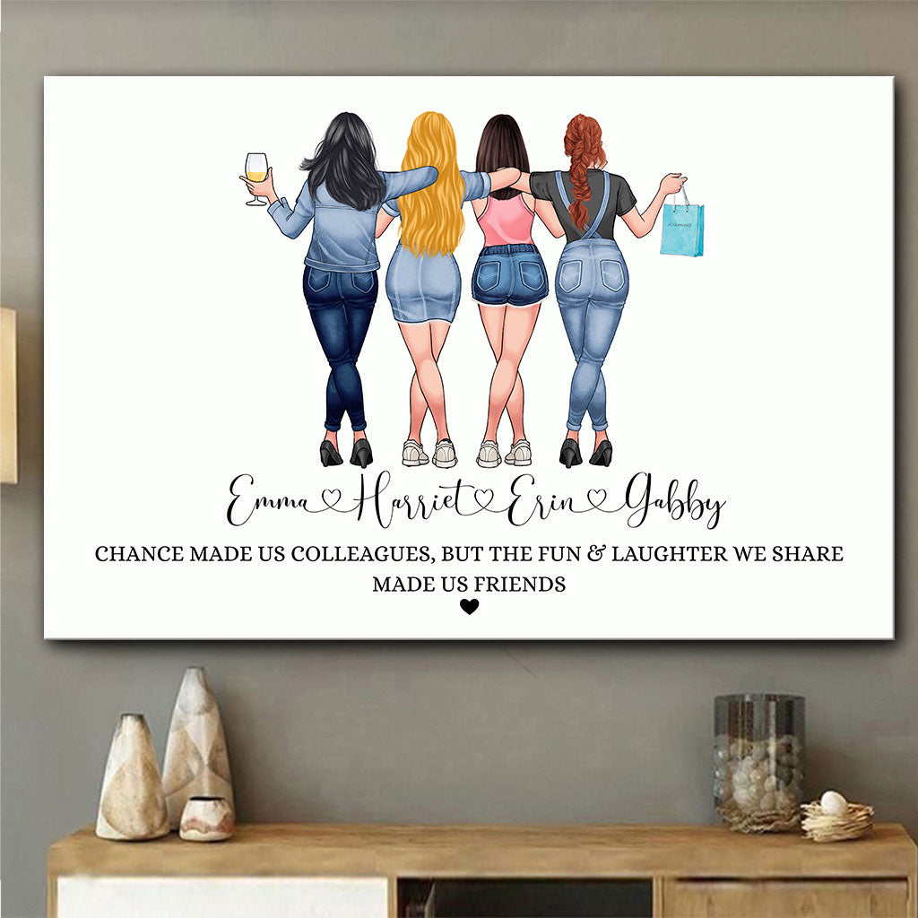 Le hasard nous a réunis collègues - Toile et affiche personnalisées pour collègues