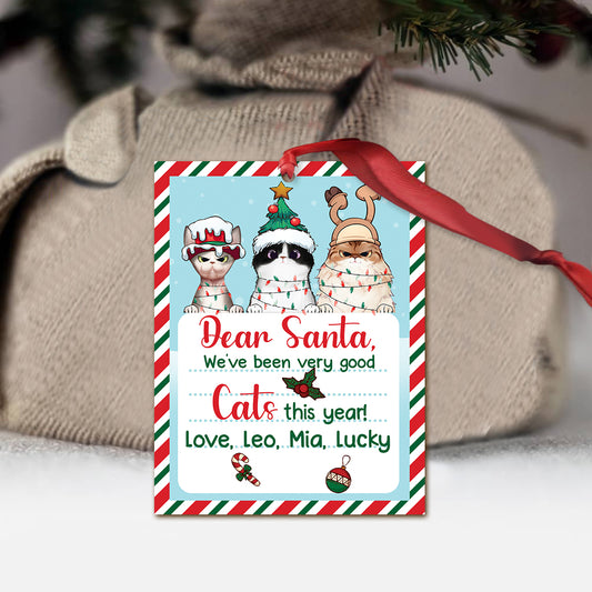 J'ai été un chat sage cette année - Ornement de chat personnalisé