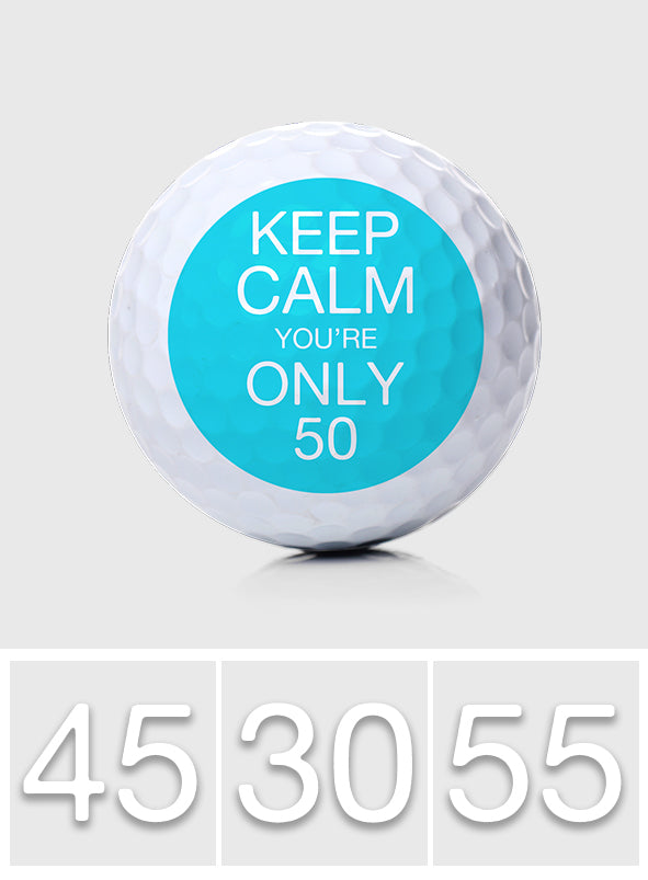 Restez calme - Cadeau de golf personnalisé pour papa, lui, petit ami, mari, grand-père - Balle de golf