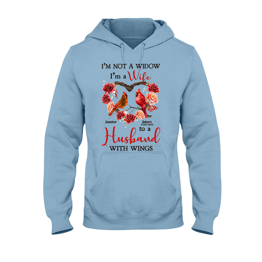 I'm A Wife To A Husband With Wings - Personalized Memorial T-shirt & Hoodie