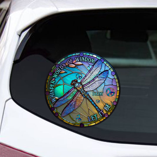 Whisper Words Of Wisdom Let It Be - Personalized Hippie Decal Die Cut