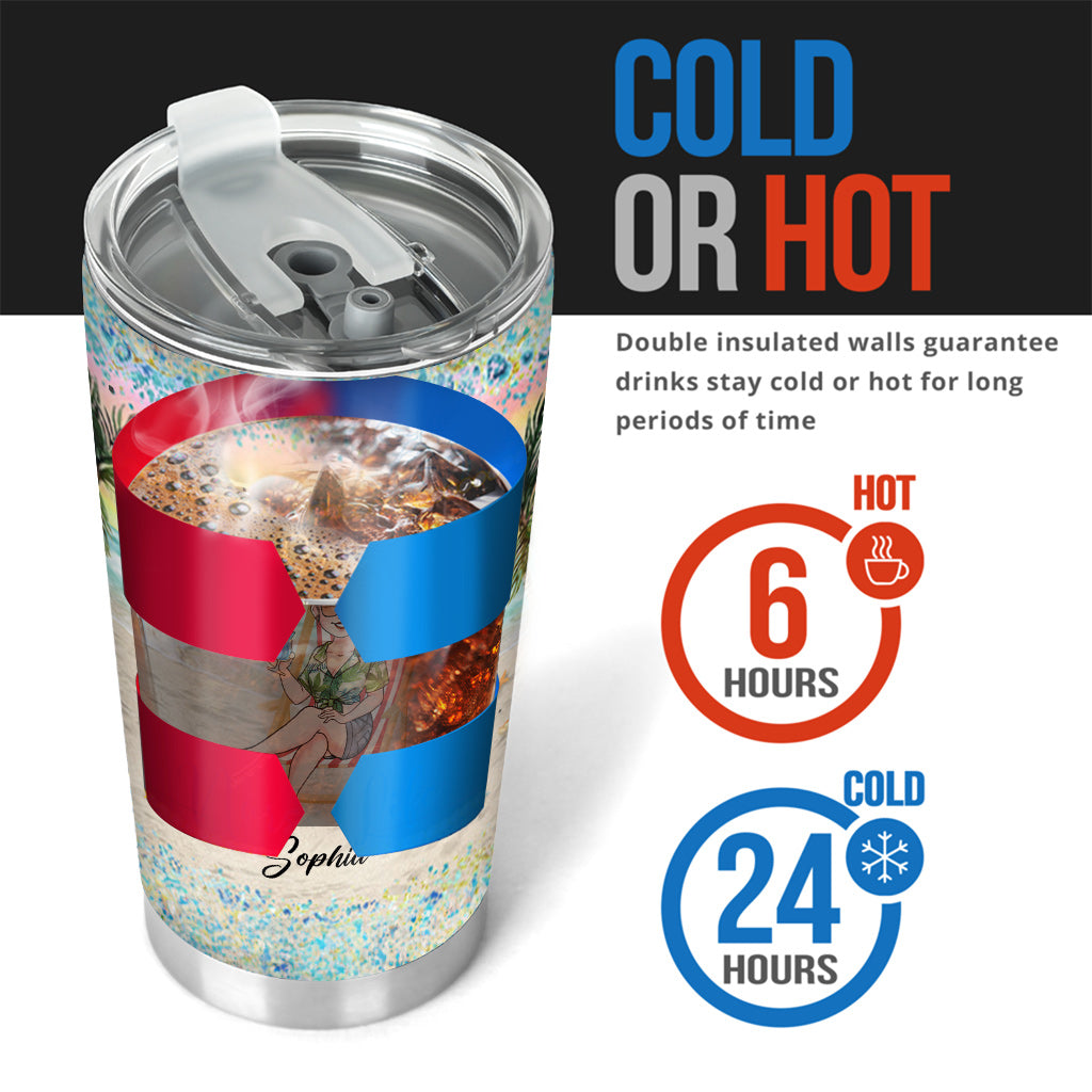 Gobelet personnalisé « Juste une fille qui aime la plage » pour les amoureux de la mer