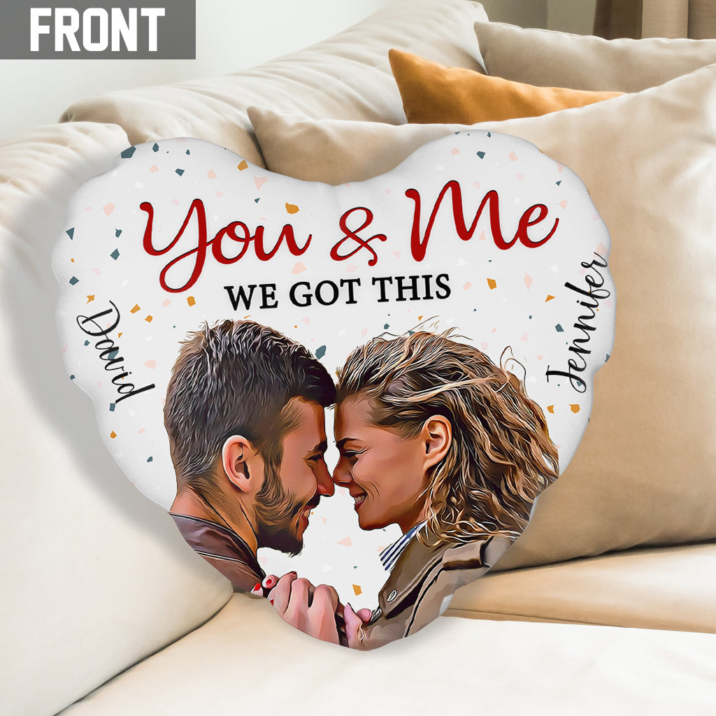 Toi et moi, on gère ! - Coussin personnalisé en forme de couple