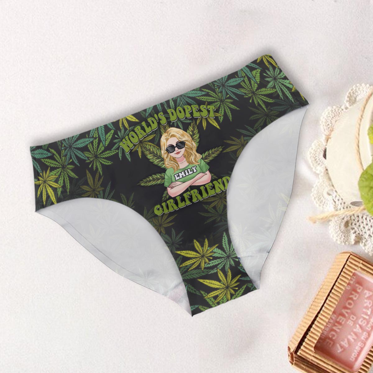 World Dopest Boyfriend Girlfriend 420 Couple - Personalized Weed Women Briefs & Men Boxer Briefs