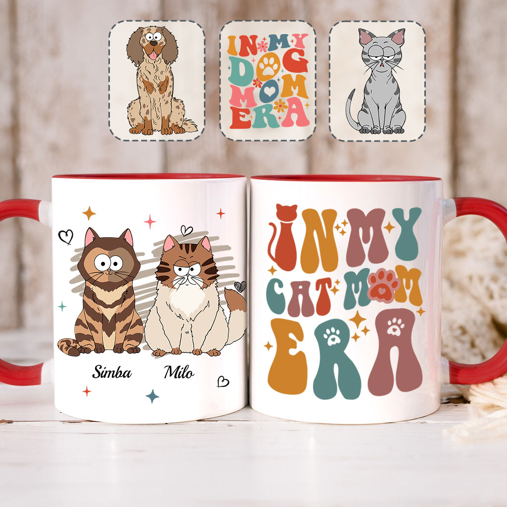 Mug personnalisé à motif chat « À l’époque où je suis une maman de chien/chat »